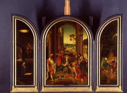 Photo of "ADORATION OF THE MAGI" by ANTWERP SCHOOL C.1525 ANONYMOUS