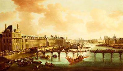 Photo of "PARIS, FRANCE, SEEN FROM THE PONT NEUF" by FRENCH - LATE 17TH CENT ANONYMOUS