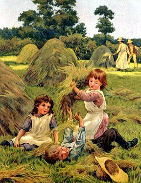 Photo of "HAYMAKING FROM NISTER'S ""DAISY DAYS""" by VICTORIAN ANONYMOUS