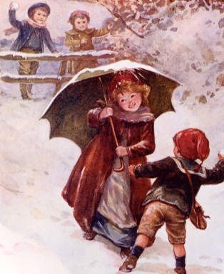 Photo of "THE SNOW FIGHT FROM ""WINTER JOYS""" by VICTORIAN ANONYMOUS