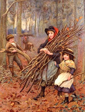 Photo of "GATHERING FIREWOOD FROM ""DAISY DAYS""" by VICTORIAN ANONYMOUS