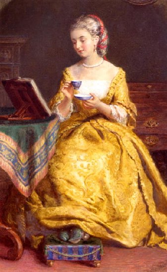 Photo of "DRINKING TEA" by (V.d.*ERGH ?) ANONYMOUS