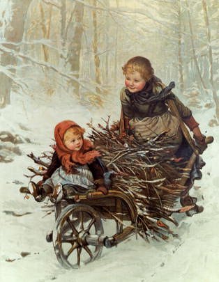 Photo of "BRINGING HOME THE WINTER FIREWOOD" by  ANONYMOUS