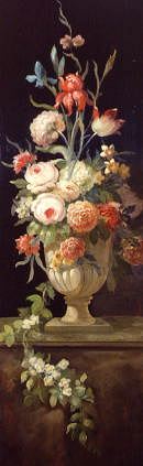 Photo of "STILL LIFE OF FLOWERS IN A VASE (WITH TULIP)" by FRENCH SCHOOL C.1830 ANONYMOUS