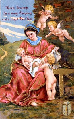 Photo of "MARY AND JESUS WITH CHERUBS" by  ANONYMOUS