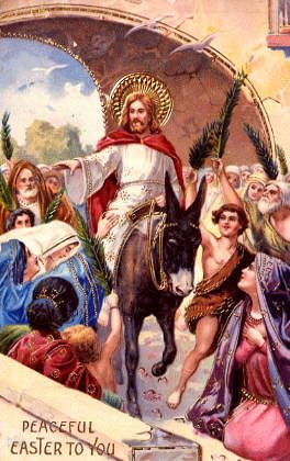 Photo of "PEACEFUL EASTER TO YOU (JESUS RIDING ON DONKEY)" by  ANONYMOUS