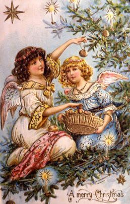 Photo of "A MERRY CHRISTMAS (2 ANGELS)" by  ANONYMOUS