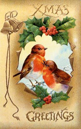 Photo of "CHRISTMAS GREETINGS (ROBINS & HOLLY)" by  ANONYMOUS