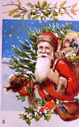 Photo of "FATHER CHRISTMAS WITH HIS SACK OF TOYS" by  ANONYMOUS