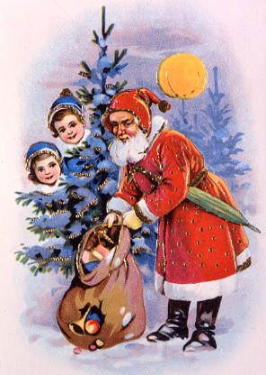 Photo of "FATHER CHRISTMAS WITH HIS SACK OF TOYS" by  ANONYMOUS