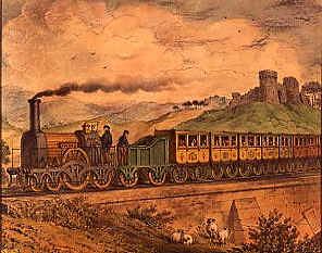 Photo of "VULCAN STEAM TRAIN AND COACHES" by LITHOGRAPH ANONYMOUS