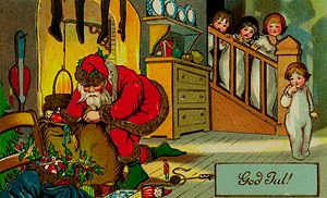 Photo of "FATHER CHRISTMAS WITH HIS SACK OF TOYS" by  ANONYMOUS