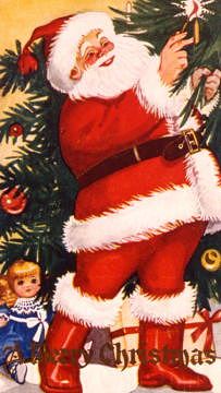 Photo of "FATHER CHRISTMAS BY THE TREE" by  ANONYMOUS