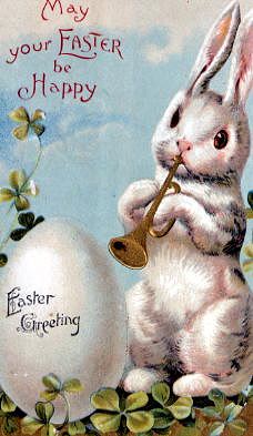 Photo of "EASTER BUNNY PLAYING HIS TRUMPET" by  ANONYMOUS